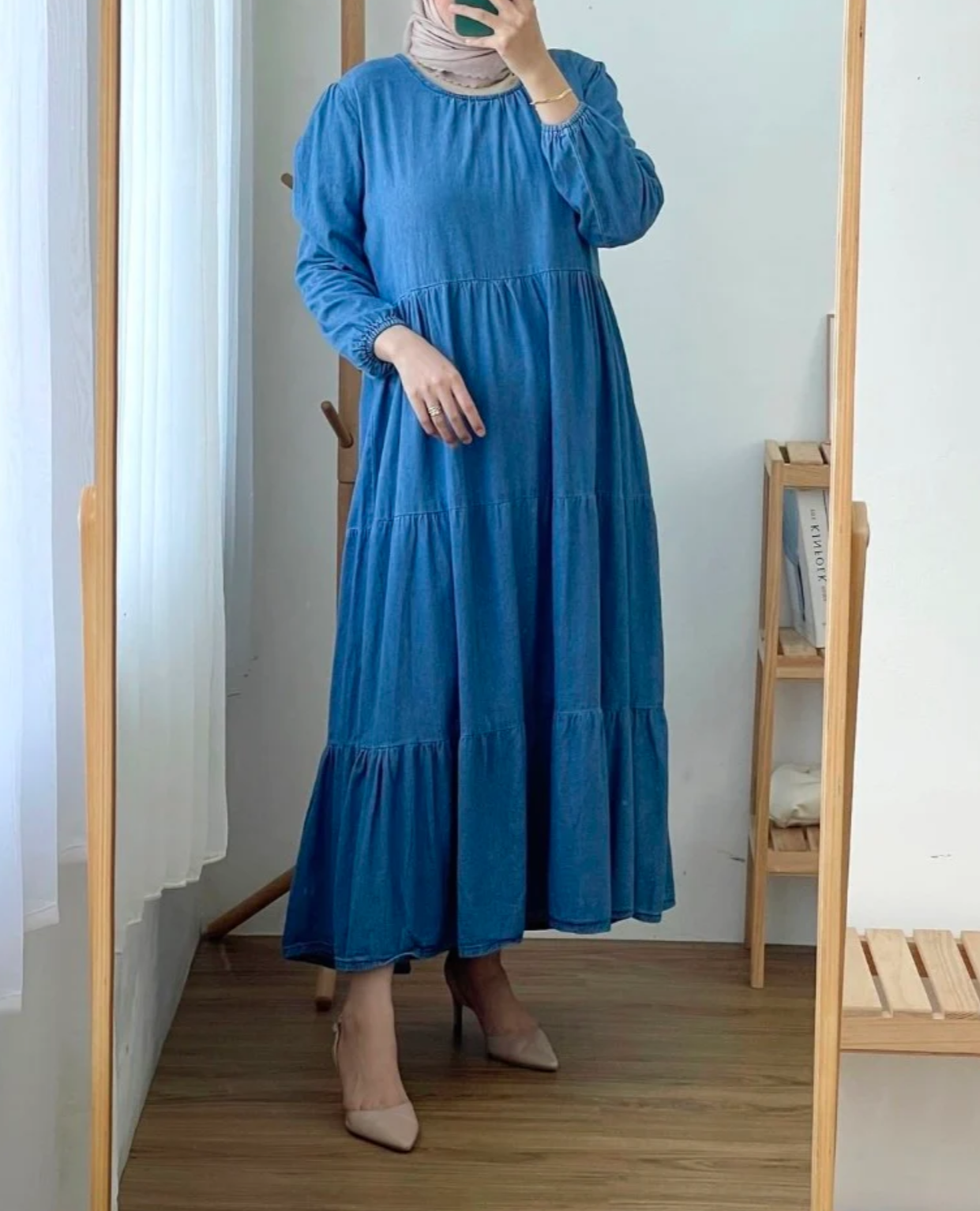 Kimi Denim Abaya