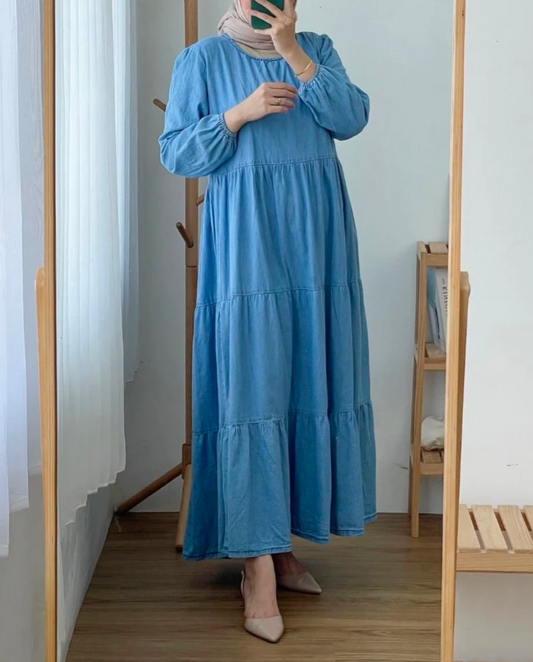 Kimi Denim Abaya