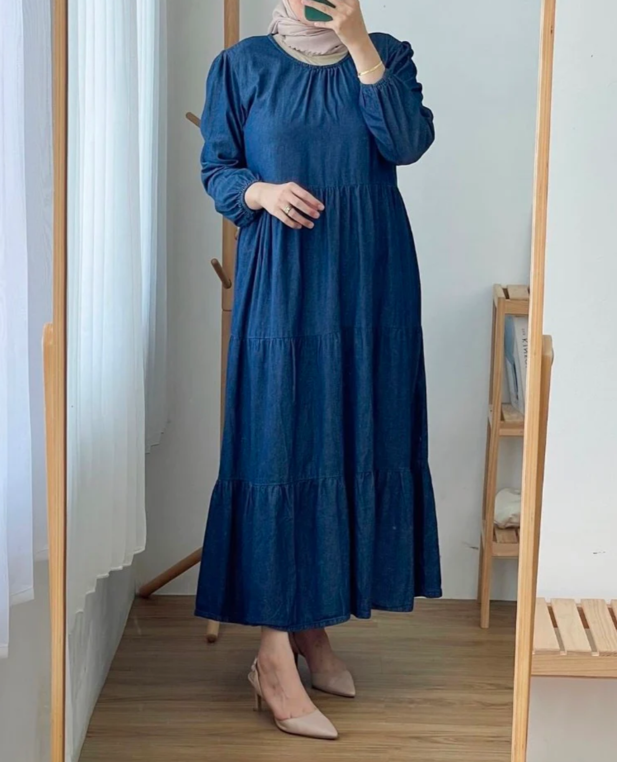 Kimi Denim Abaya